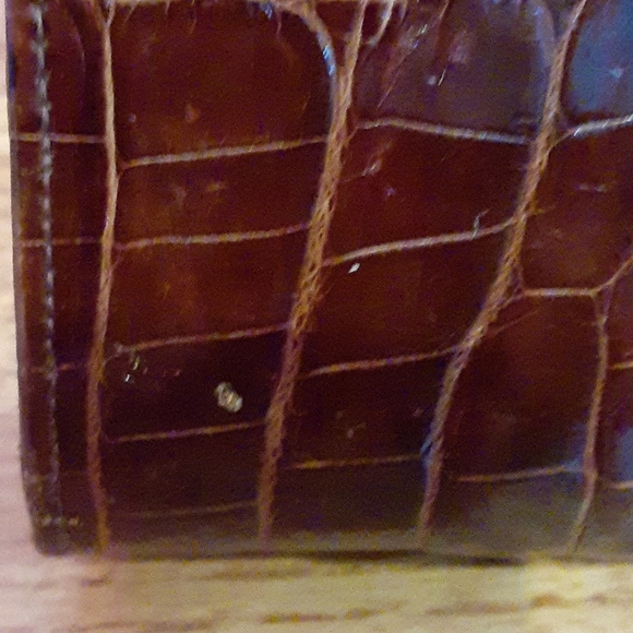 Vtg Real Alligator  Brown Kelly Handbag purse - Picture 9 of 16